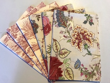 Set of six discounted toile de Jouy placemats